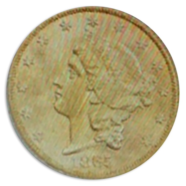 1865-S $20 Liberty Brother Jonathan PCGS MS64 CAC