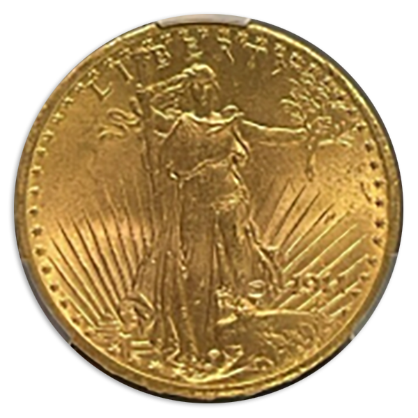1911-D $20 Saint Gaudens CACG MS64