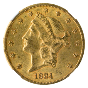 1884-CC $20 Liberty NGC AU58 CAC