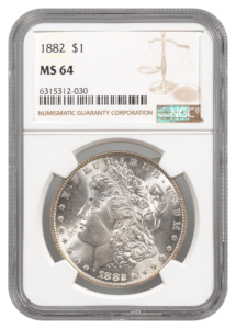 1882 Morgan $1 NGC MS64