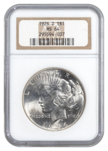 1926-D Peace $1 NGC MS64