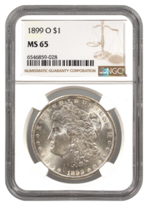 1899-O Morgan $1 NGC MS65