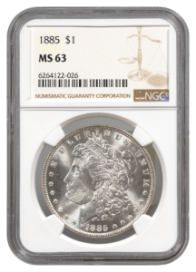 1885-S Morgan $1 NGC MS63