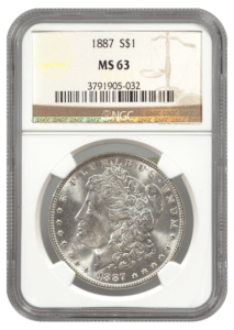 1887-S Morgan $1 NGC MS63