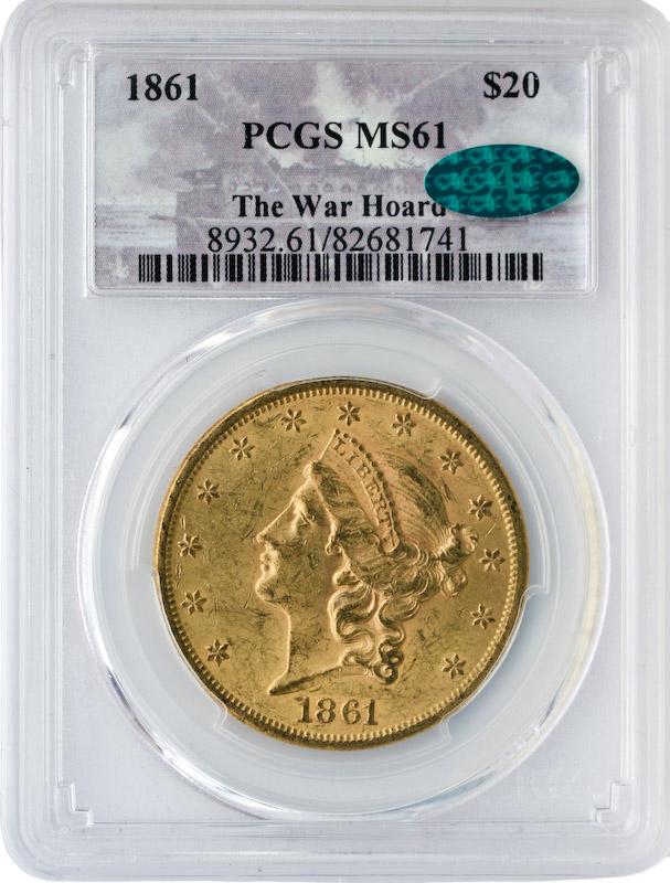 1861 $20 Liberty PCGS MS61 CAC 1861 $20 Liberty PCGS MS61 CAC
