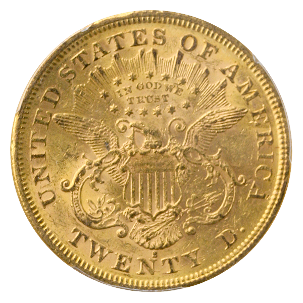 1875-S $20 Liberty PCGS MS60 CAC 1875-S $20 Liberty PCGS MS60 CAC