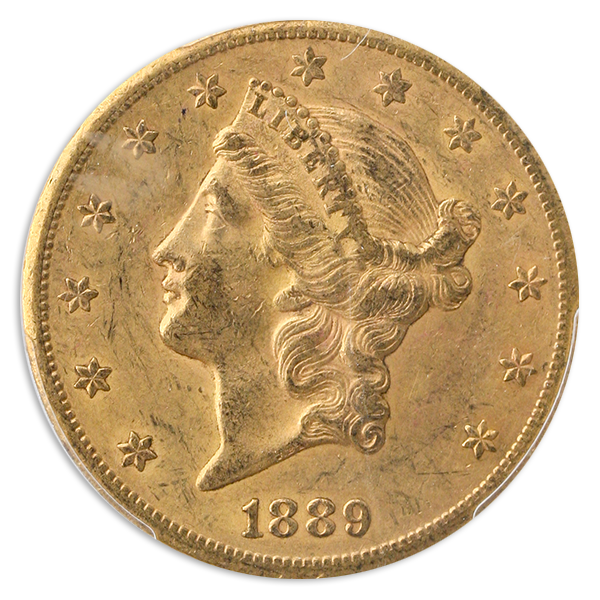 1889-CC $20 Liberty PCGS AU58 CAC