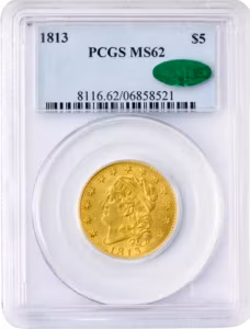 1813 $5 Capped Bust PCGS MS62 CAC