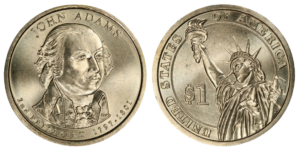 2007-P $1 John Adams Position A