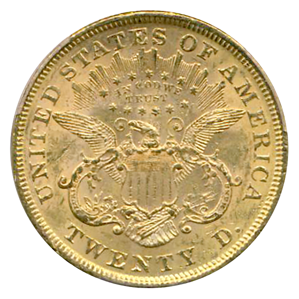 1873 $20 Liberty Open 3 PCGS MS61 CAC 1873 $20 Liberty Open 3 PCGS MS61 CAC