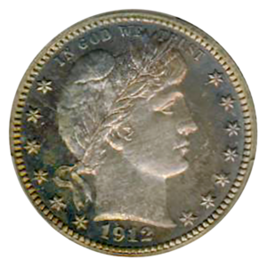 1912 Barber Quarter CACG PR68