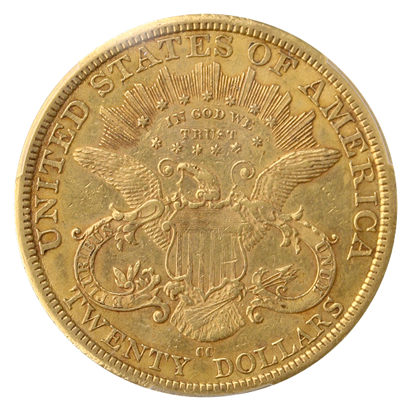 1877-CC $20 Liberty PCGS XF45