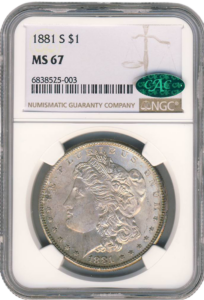 1881-S Morgan $1 MS67 CAC