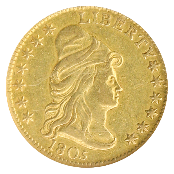 1805 $2.50 Draped Bust NGC AU55