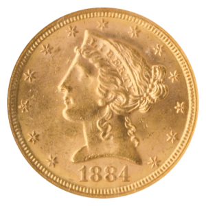 1884-S $5 Liberty NGC MS64