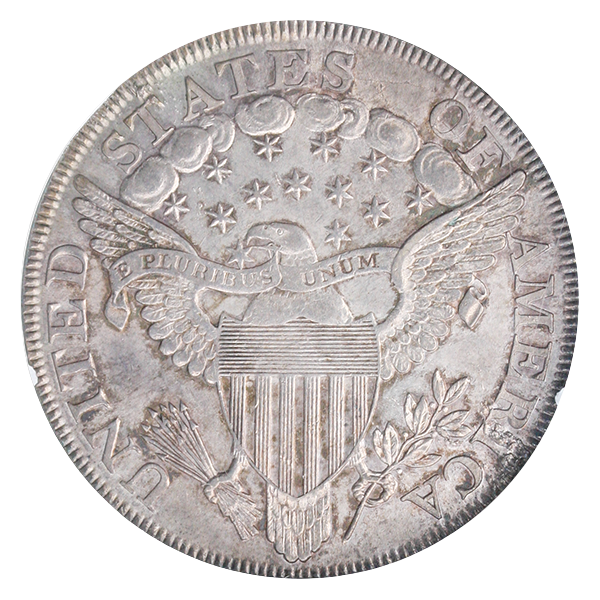 1799/8 Draped Bust $1 Large Eagle 13-Stars NGC MS62