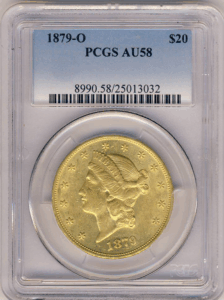 1879-O $20 Liberty PCGS AU58