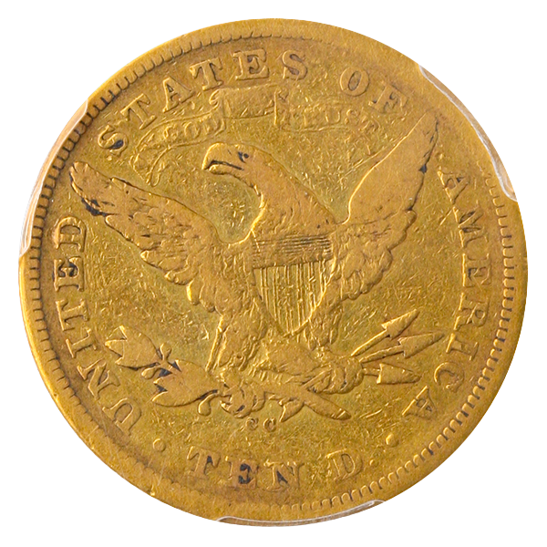 1870-CC $10 Liberty PCGS F12 CAC 1870-CC $10 Liberty PCGS F12 CAC