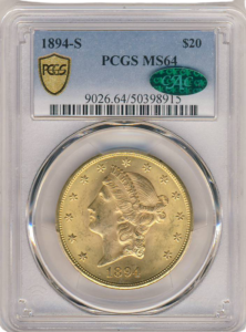 1894-S $20 Liberty PCGS MS64 CAC