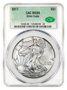 2017 1 oz Silver Eagle CACG MS69