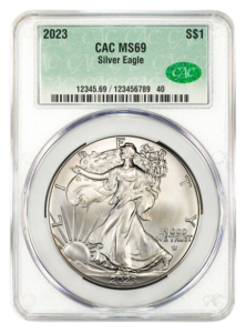 2023 1 oz Silver Eagle CACG MS69