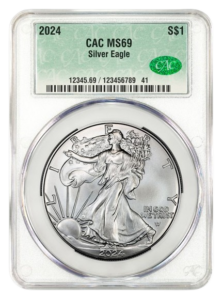 2024 1 oz Silver Eagle CACG MS69