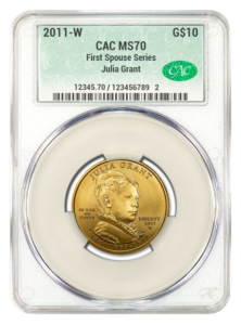 2011-W $10 Gold First Spouse CACG MS70 - Julia Grant
