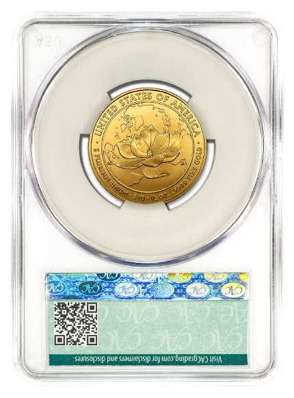 2015-W $10 Gold First Spouse CACG MS70 - Jacqueline Kennedy 2015-W $10 Gold First Spouse CACG MS70 - Jacqueline Kennedy