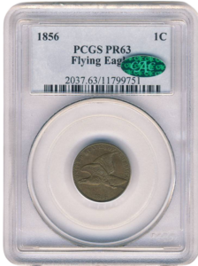1856 Flying Eagle Cent PCGS PR63 CAC