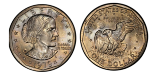1979-P Susan B. Anthony Dollar with Wide Rim 