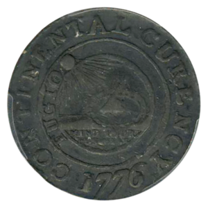 1776 Continental Curency Pewter $1 PCGS VF35 CAC