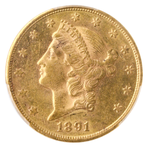 1891-CC $20 Liberty PCGS AU58 CAC