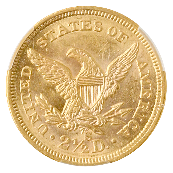 1856-S $2.50 Liberty SSCA CACG MS61 1856-S $2.50 Liberty SSCA CACG MS61