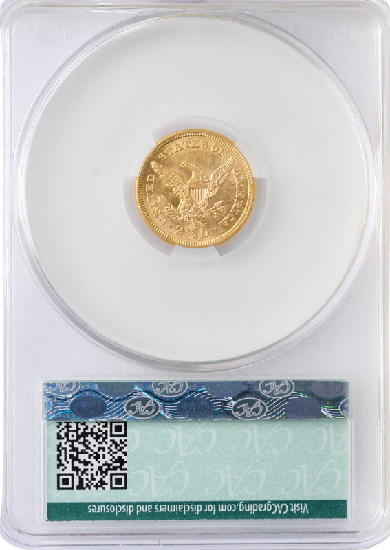 1856-S $2.50 Liberty SSCA CACG MS61 1856-S $2.50 Liberty SSCA CACG MS61