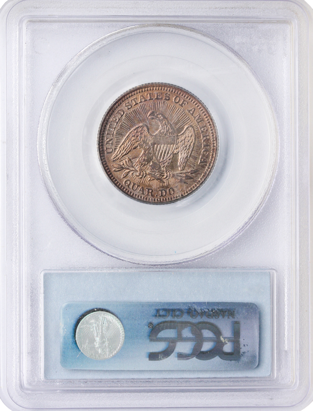1853 Seated Liberty Quarter Arrows and Rays PCGS MS64