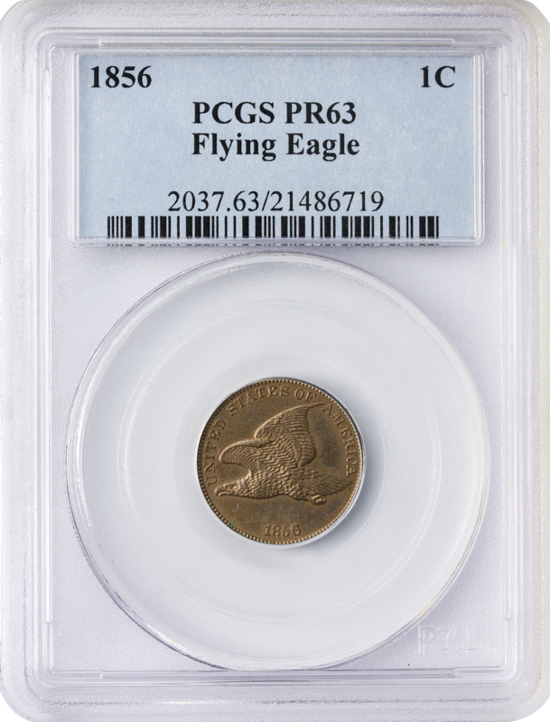 1856 Flying Eagle Cent PCGS PR63