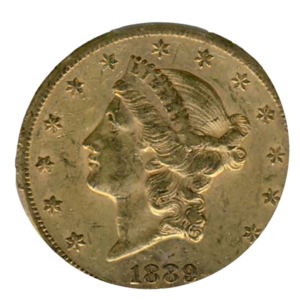 1889-CC $20 Liberty PCGS AU53