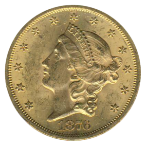 1876-S $20 Liberty PCGS MS61 CAC 1876-S $20 Liberty PCGS MS61 CAC