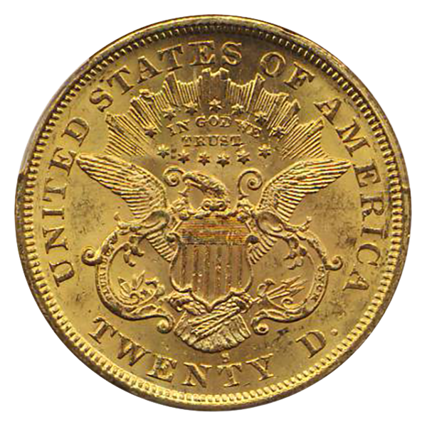 1876-S $20 Liberty PCGS MS61 CAC 1876-S $20 Liberty PCGS MS61 CAC