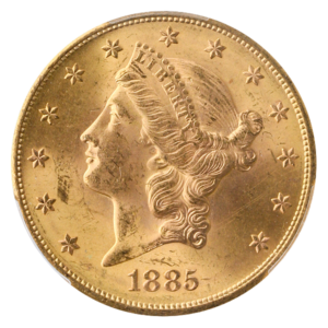 1885-S $20 Liberty PCGS MS63 CAC