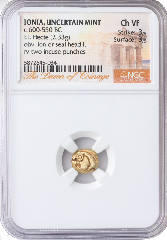 550600 B.C. Hecte Ionia NGC ChVF Blanchard and Company