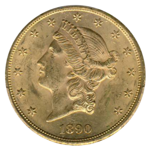 1890-CC $20 Liberty PCGS MS61