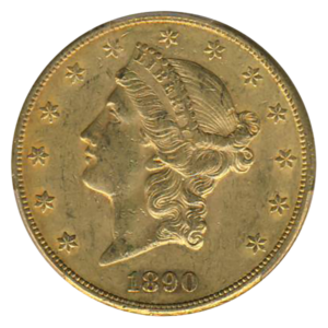 1890-CC $20 Liberty PCGS AU53 CAC