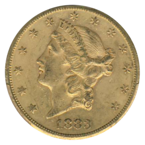 1883-CC $20 Liberty PCGS AU53