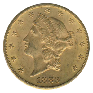 1883-CC $20 Liberty PCGS MS60 CAC