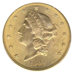 1901 $20 Liberty Gold Coin PCGS MS64 CAC