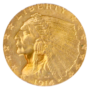 1914 $2.50 Indian PCGS MS65