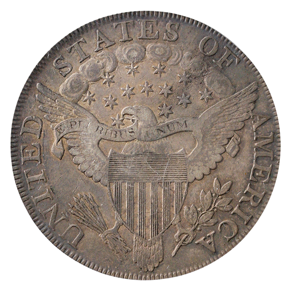 1800 Draped Bust $1 Dotted Date PCGS XF45