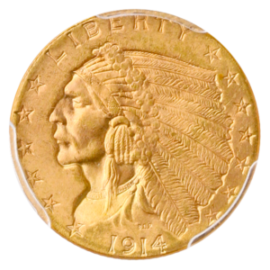 1914 $2.50 Indian PCGS MS65 CAC