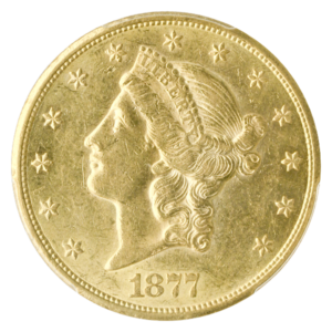1877-CC $20 Liberty Gold Coin PCGS About Uncirculated 58(AU58) CAC